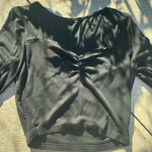 SHEIN Black Ruched Women's Blouse